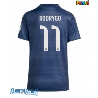 Real Madrid Rodrygo Goes #11 Tricou Fotbal Replică 2025-26 Femei Deplasare